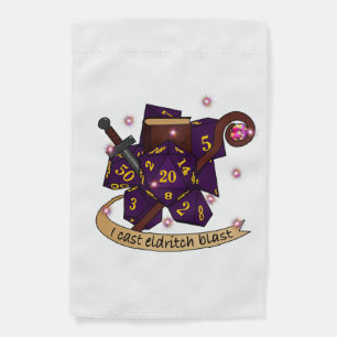 Warlock Dice Design Garden Flag