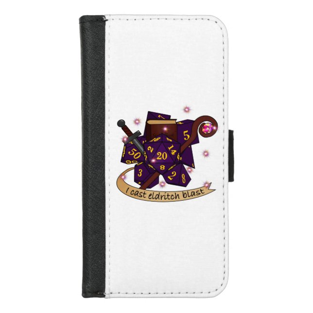 Warlock Dice Design iPhone Wallet Case (Front)