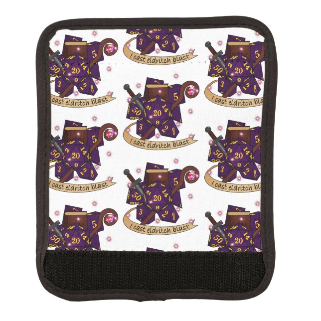 Warlock Dice Design Luggage Handle Wrap (Front)