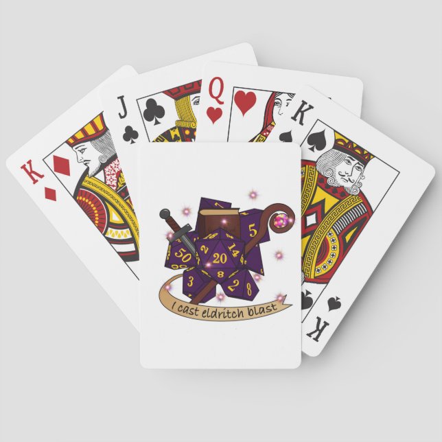Warlock Dice Design Poker Cards (Back)