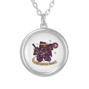 Warlock Dice Design Silver Plated Necklace