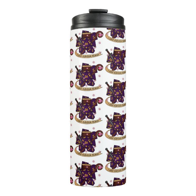 Warlock Dice Design Thermal Tumbler (Front)