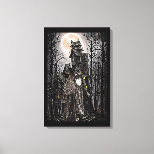 Warlock man witch haunted house fantasy dark art  canvas print (Front)
