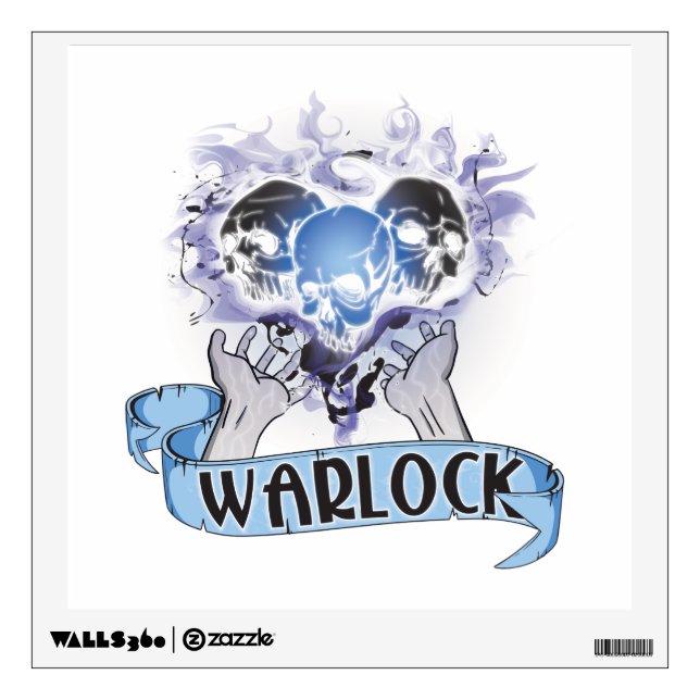 WARLOCK Tattoo Wall Decal (Front)