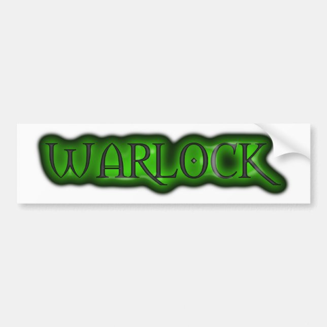 Warlock WoW Bumper Sticker (Front)