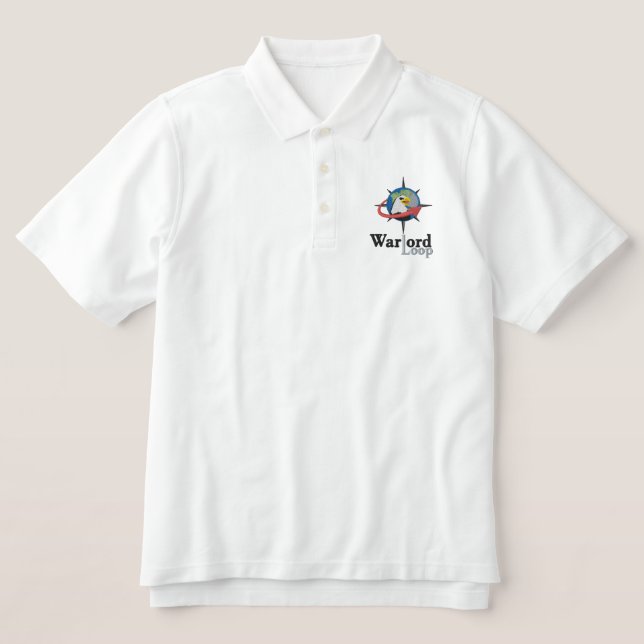 Warlord Loop Text Polo Shirt (Design Front)