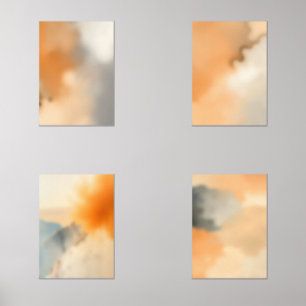 Warm Abstract Background Wall Art Sets