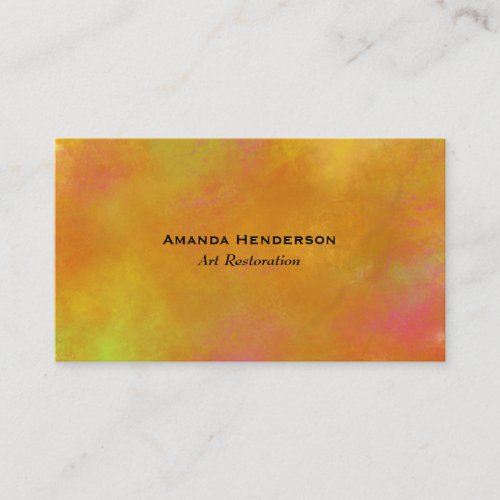 Warm Abstract Tones in Orange Yellow Pink Generic Business Card