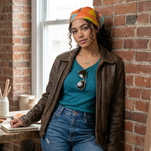Warm Abstract Vintage Geometric Pattern Bandana