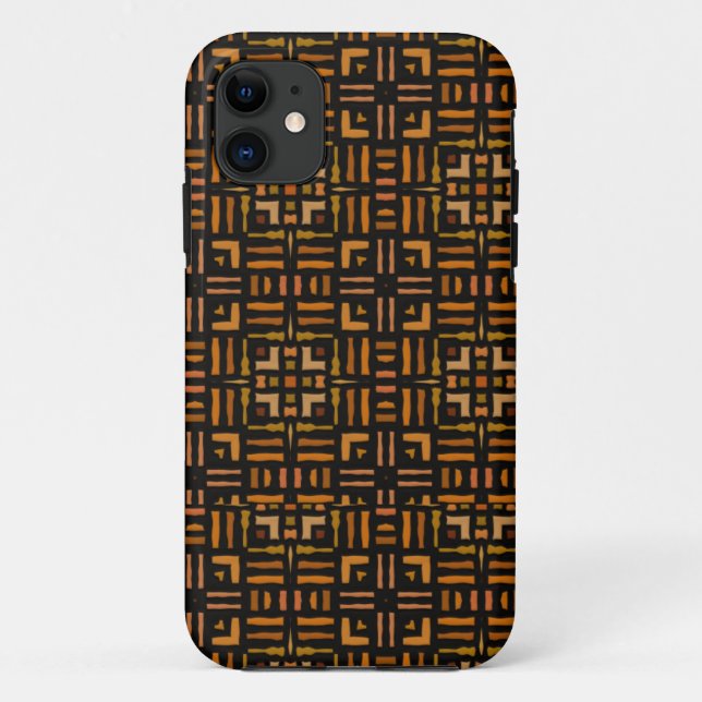 Warm African Geometric Tribal Design 2 Case-Mate iPhone Case (Back)