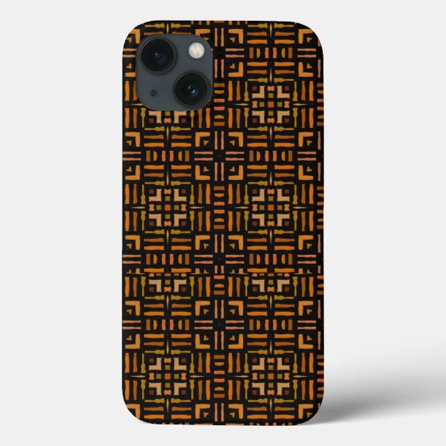 Warm African Geometric Tribal Design 2 Case-Mate iPhone Case (Back)