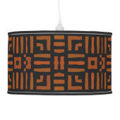 Warm African Geometric Tribal Design Pendant Lamp (Left)