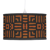 Warm African Geometric Tribal Design Pendant Lamp (Right)