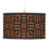 Warm African Geometric Tribal Design Pendant Lamp (Front)