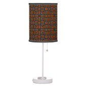 Warm African Geometric Tribal Design Table Lamp (Left)