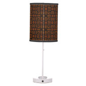 Warm African Geometric Tribal Design Table Lamp (Back)