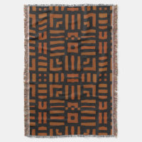 Warm African Tribal Design Throw