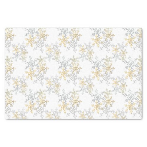 Warm and Cool Snowy Mandala Lace Pattern Tissue Paper