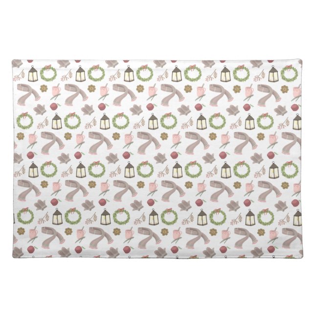 Warm and Cosy Winter Things Cloth Placemat (Front)