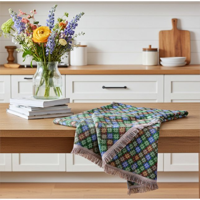 Warm and Cozy Abstract Poinsettia Floral Motif Throw Blanket (Creator Uploaded)