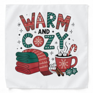 Warm And Cozy Christmas Hot Cocoa Xmas Bandana