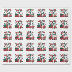 Warm And Cozy Christmas Hot Cocoa Xmas Wrapping Paper