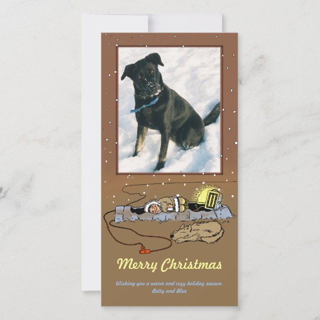 "Warm and Cozy Christmas" Photo Card (Front)