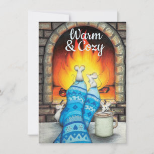 Warm and Cozy Custom Message Flat Card