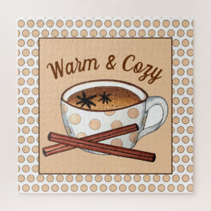 Warm and Cozy Indian Spiced Chai Tea Latte Cup Jigsaw Puzzle