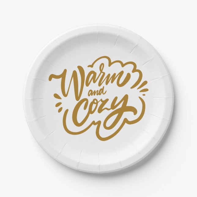 Warm and Cozy Paper Plates (Front)