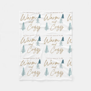 Warm and Cozy Season Wishes Fleece Blanket