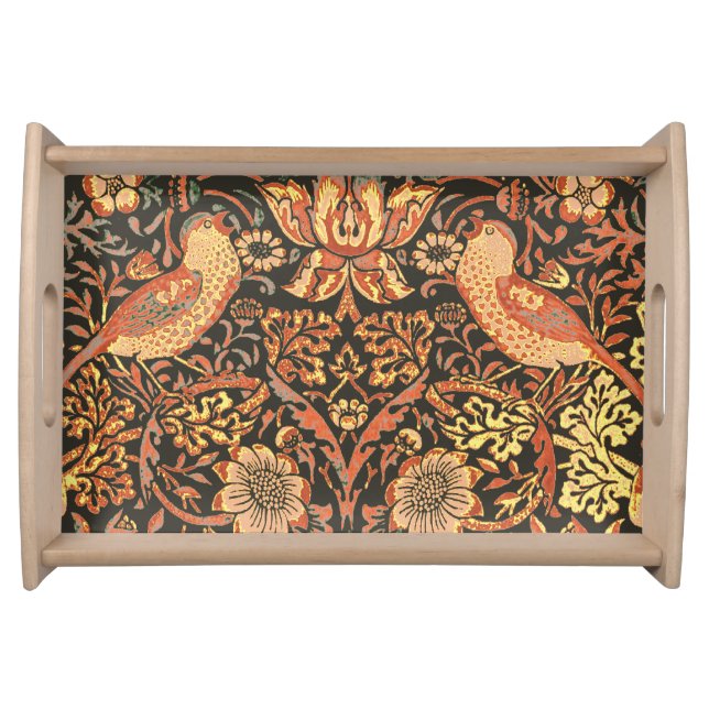 Warm and Cozy William Morris Earth Tones Serving Tray (Front)
