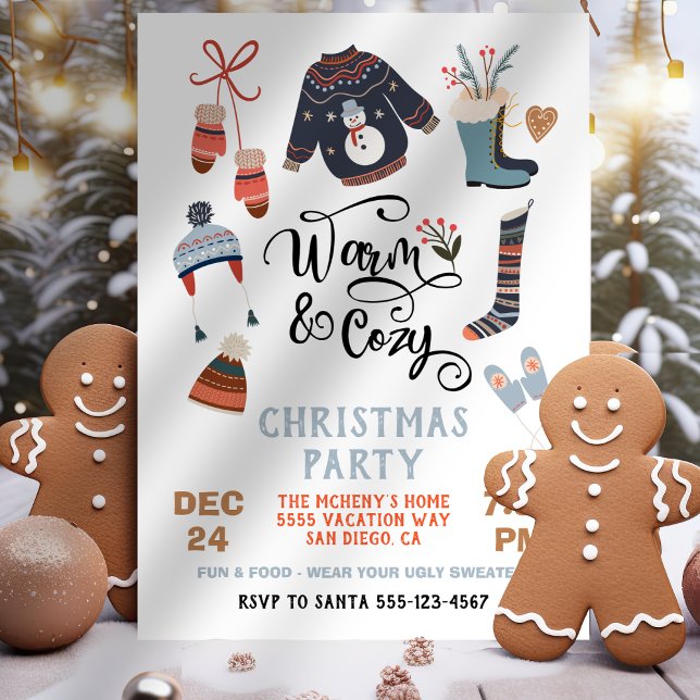 Warm and Cozy Winter Party Christmas Clothes Invitation (Creator Uploaded)