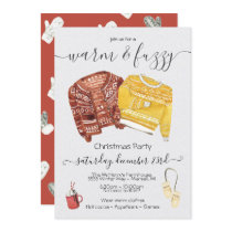 Warm and Fuzzy Sweater Holiday Christmas Party Invitation
