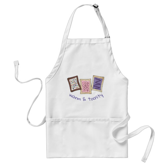 Warm and Toasty Breakfast Toaster Pastry Pastries Adult Apron (Front)