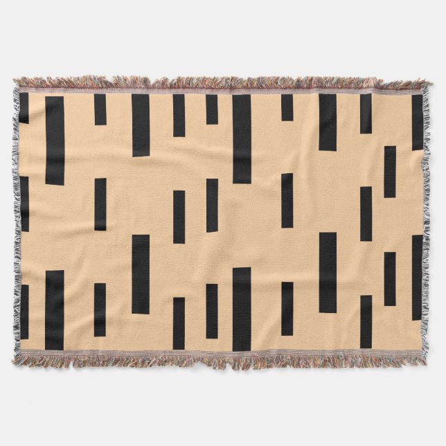 Warm Apricot  Throw Blanket (Front)