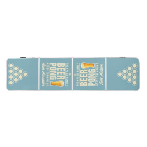Warm Aqua Brew Battle Champions Team Names Beer Pong Table