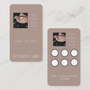 Warm Artisan Coffee Shop Business Branding Loyalty Card