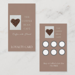 Warm Artisan Coffee Shop Business Branding Loyalty Card