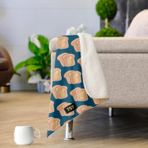 Warm as Toast - 2 Buttered Slices - your initials