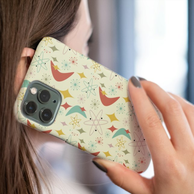 Warm Atomic Boomerang Diamond Mid Mod Pattern Case-Mate iPhone Case (Creator Uploaded)