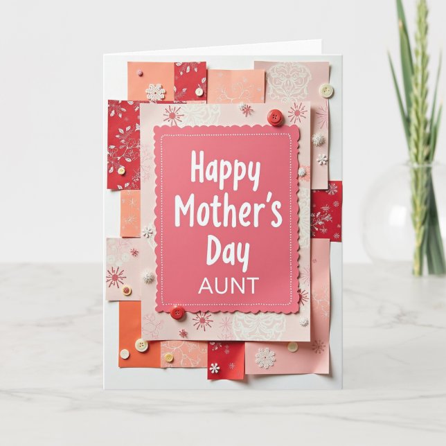 Warm Aunt Mothers Day Wish Card (Front)