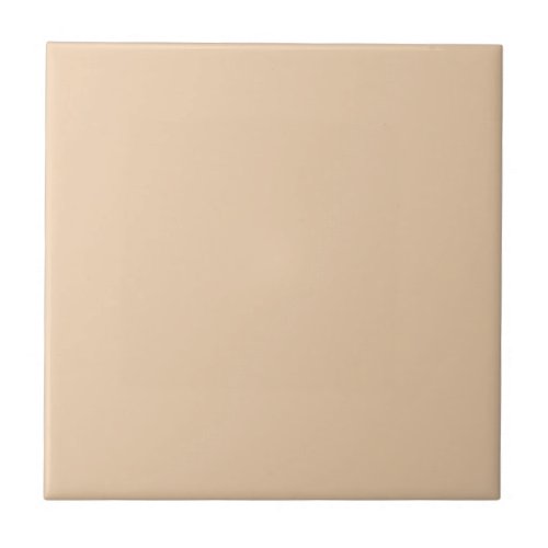 Warm Autumn Blonde Solid Color Print Creamy Beige Ceramic Tile