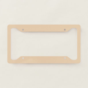Warm Autumn Blonde Solid Color Print, Creamy Beige License Plate Frame