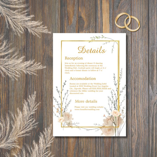 Warm Autumn Botanical Florals  Enclosure Card (Creator Uploaded)