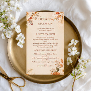 Warm Autumn Floral Enclosure Card