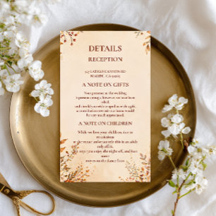 Warm Autumn Floral Enclosure Card