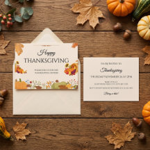 Warm Autumn Harvest Thanksgiving