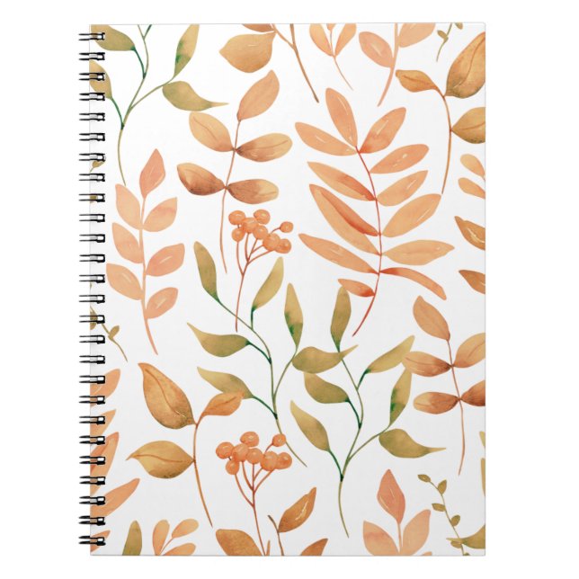 Warm Autumn Leaves Notebook (Front)