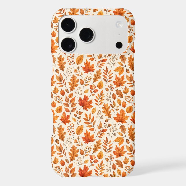Warm Autumn Leaves Seamless Pattern Case-Mate iPhone Case (Back)